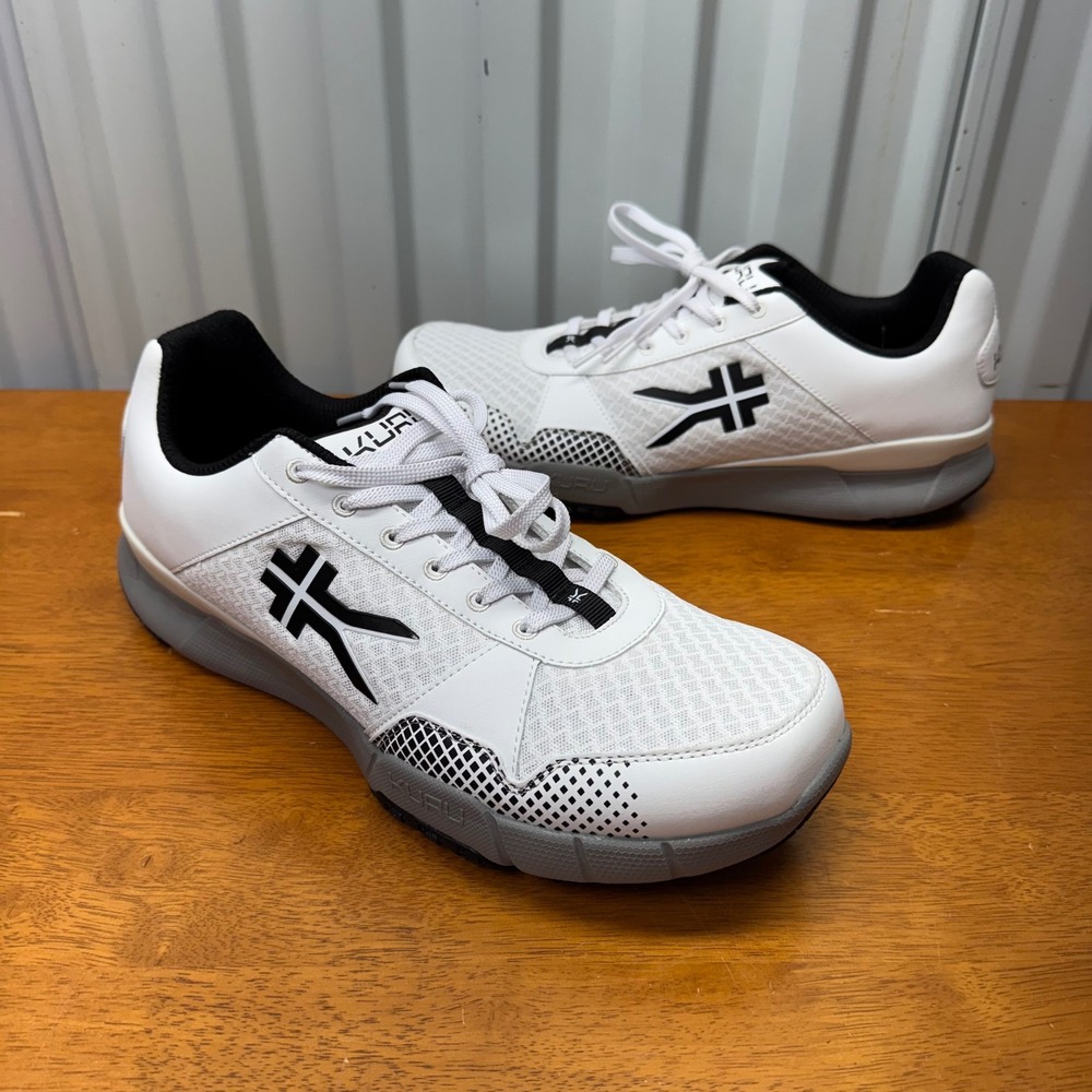Kuru Quantum shoes Mens 12.5 White black fossil gray Walking 101349125 Sneakers